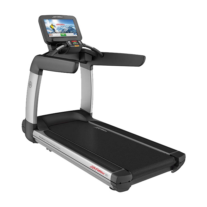 NEW Life Fitness Platinum Club Series Treadmill with 19 in Discover SE Tablet Console